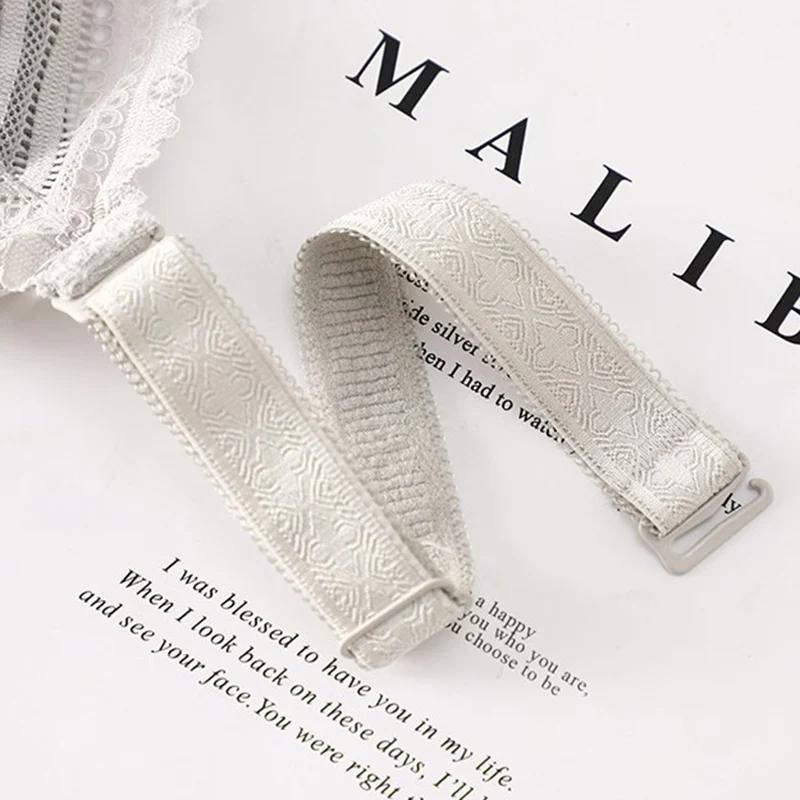 

1pc Cotton Women Bra Top Full Coverage Minimizer Lace Floral Embrodiery White Bralette