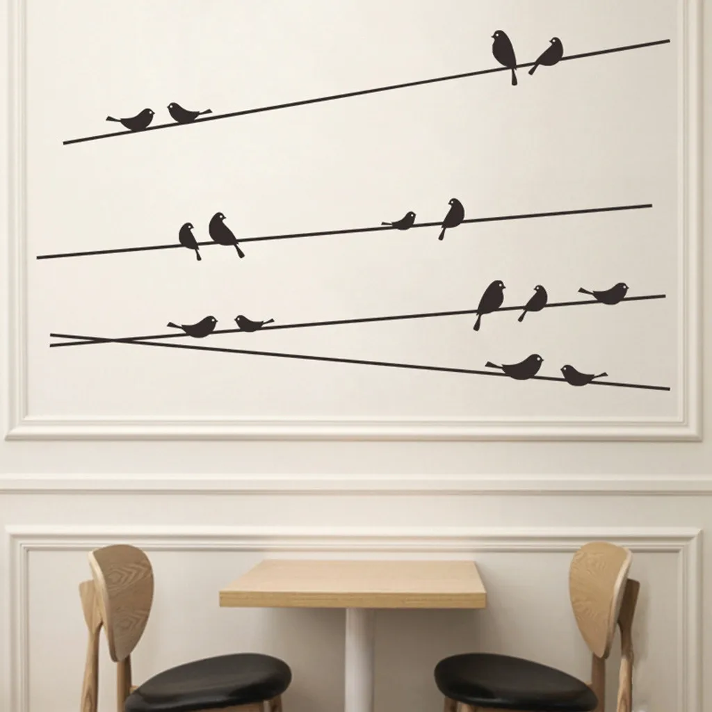 

KAKUDER Birds branch Removable Arts Wall sticker Vinyl Mural Home Room Decoration Wall Stickers adesivo de parede Drop Ship 2021
