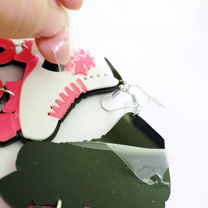 Женские Висячие серьги с кокосовой пальмой розовые акриловые капли в стиле панк