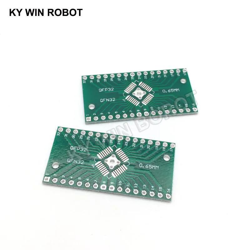 5 Pcs HTQFP QFN32 to DIP32 QFN32 0.8/0.65mm QFP32 QFP32 PQFP LQFP Adapter Plate