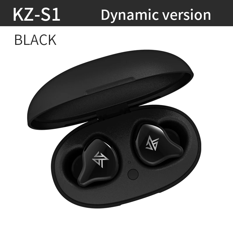 Black S1D KZ S1D/S1 5,0 TWS Беспроводные наушники с сенсорным управлением Bluetooth гибридные наушники беспроводные наушники с шумоподавлением ZST ZSN E10 ZSX - Цвет: Black S1D