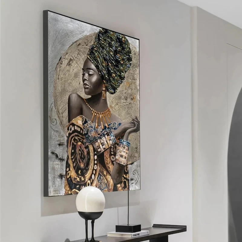 Пейзаж на холсте в национальном стиле для женщин абстрактная Настенная картина с