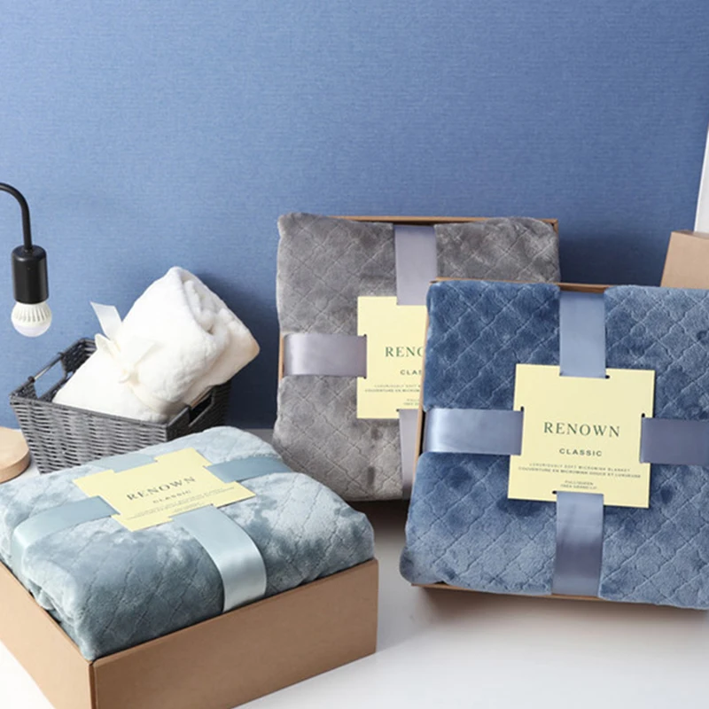 Фланелевое одеяло мягкое плюшевое покрывало для кровати стеганое дивана