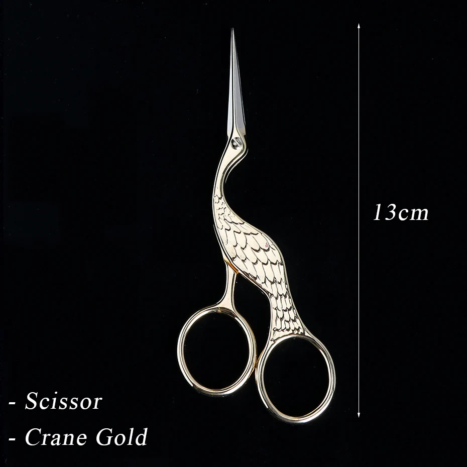 Crane Gold 1 шт. Хамелеон ножницы для ногтей из Нержавеющей Стали Изогнутый кран кутикулы резак для бровей ножницы-триммер кусачки инструмент для макияжа BE1519 - Цвет: Crane Gold