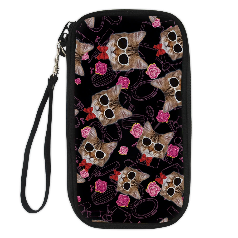 

Cute Cat Printing Magic Long Wallet Ladies Mini Card Holder Wallet High Quality Coin Purse Phone Bag Trend Cartera