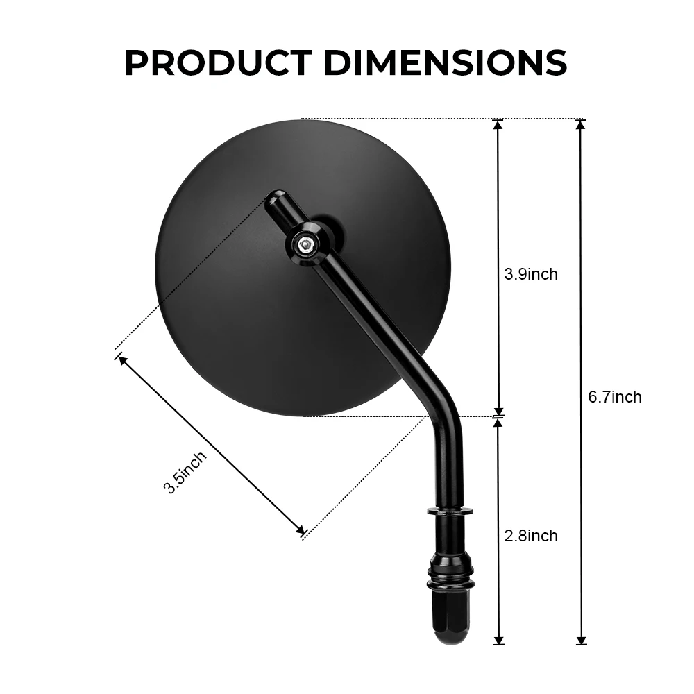 Зеркало заднего вида для мотоцикла универсальное зеркало скутера Harley Softail Dyna Street