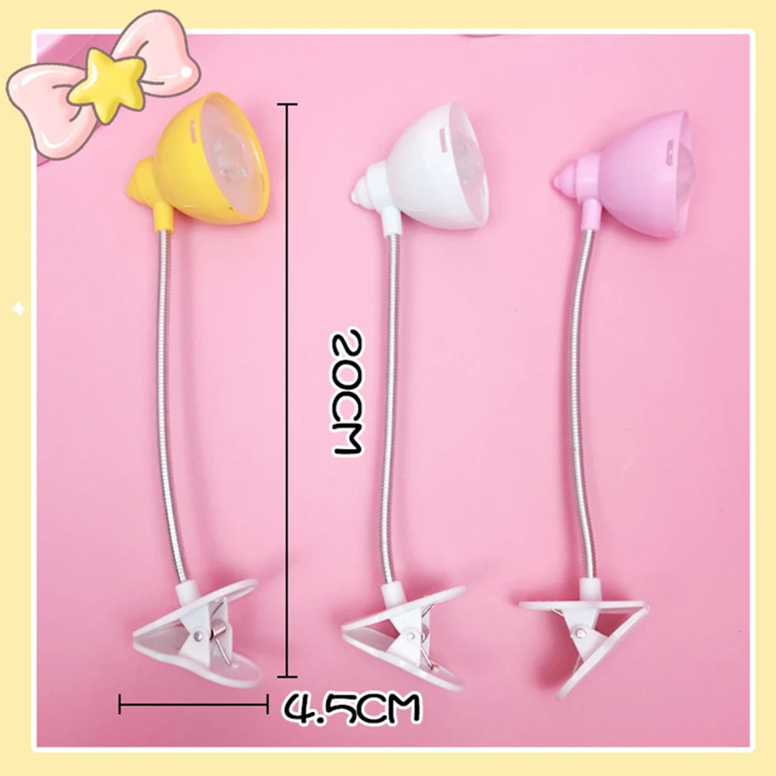 Светодиодный мини светильник для чтения гибкая лампа с клипсой абажур