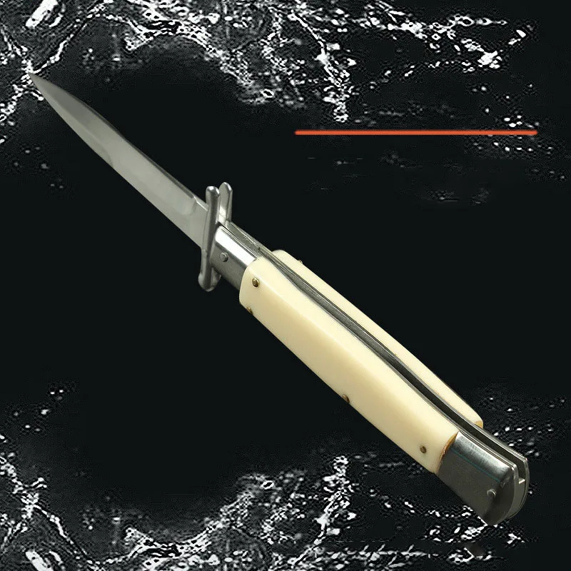 Новое поступление 440c Лезвие сталь + акриловая ручка кемпинг Выживание складной