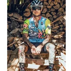 Мужской летний трикотажный комплект Slopine, велосипедная одежда, одежда для езды на велосипеде, одежда для езды на велосипеде, одежда для езды на горном велосипеде, короткий комплект