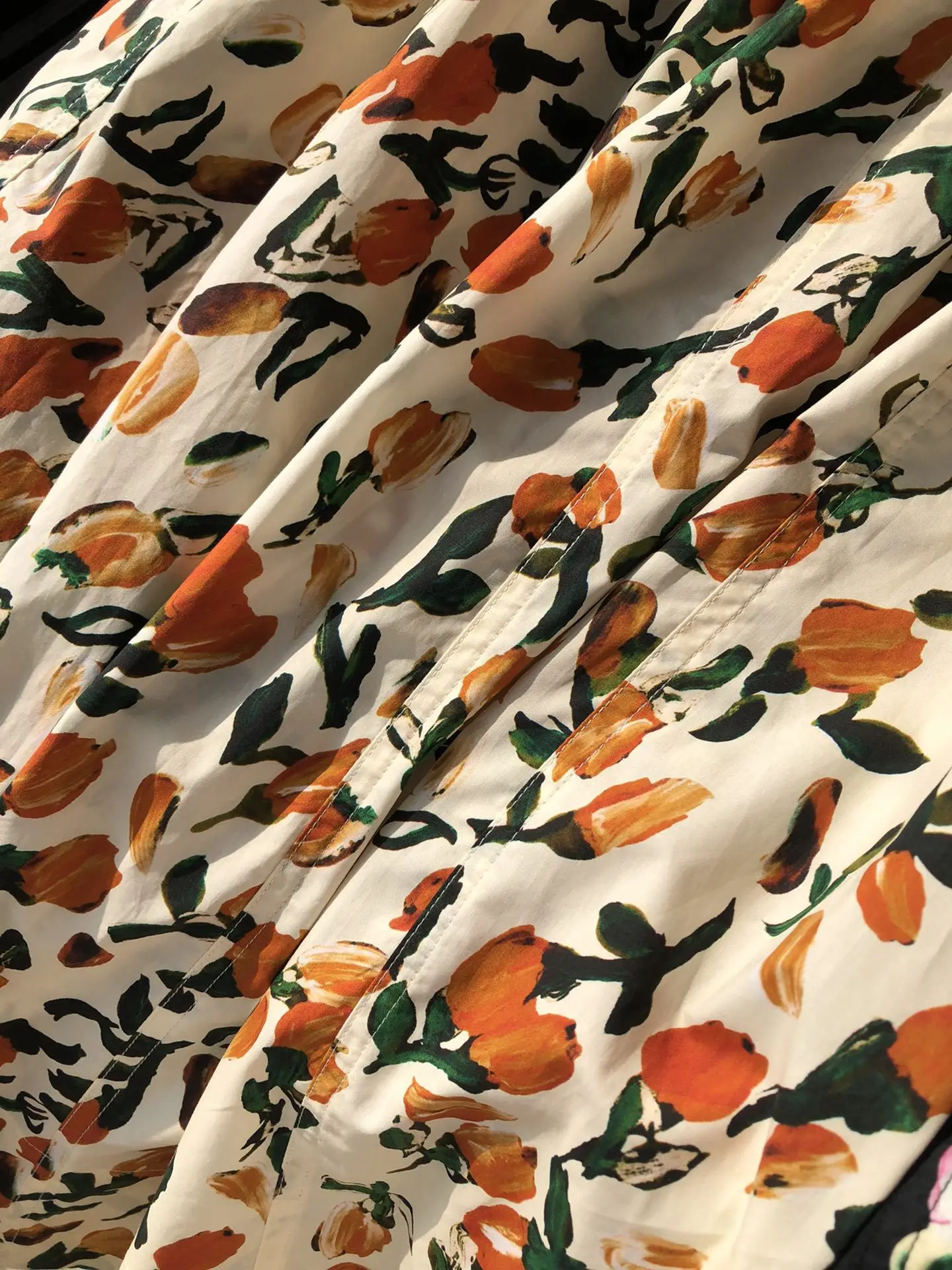 Женская Юбка-миди из 2021 хлопка юбка с принтом раскрашенным маслом эластичным