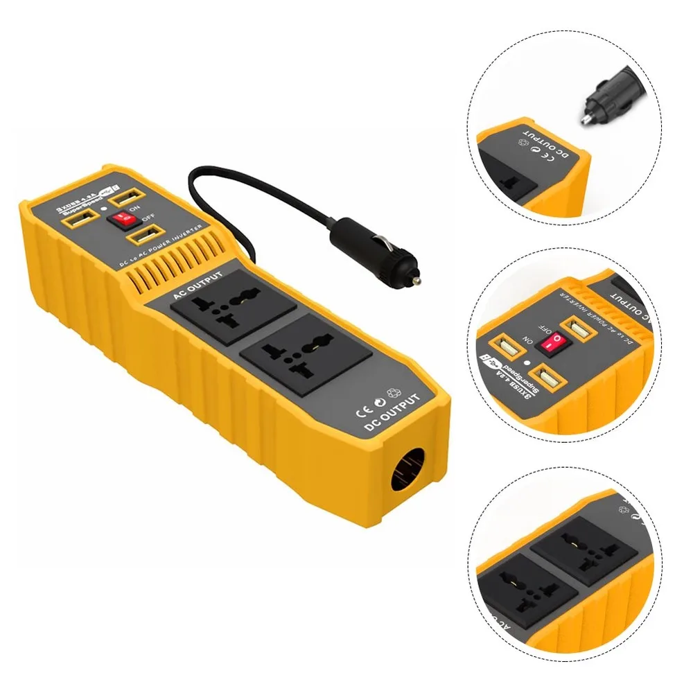 

1 Set Car Inverter 400W 12V To 220V Smart 3 USB Ports Fast Charging Inverter