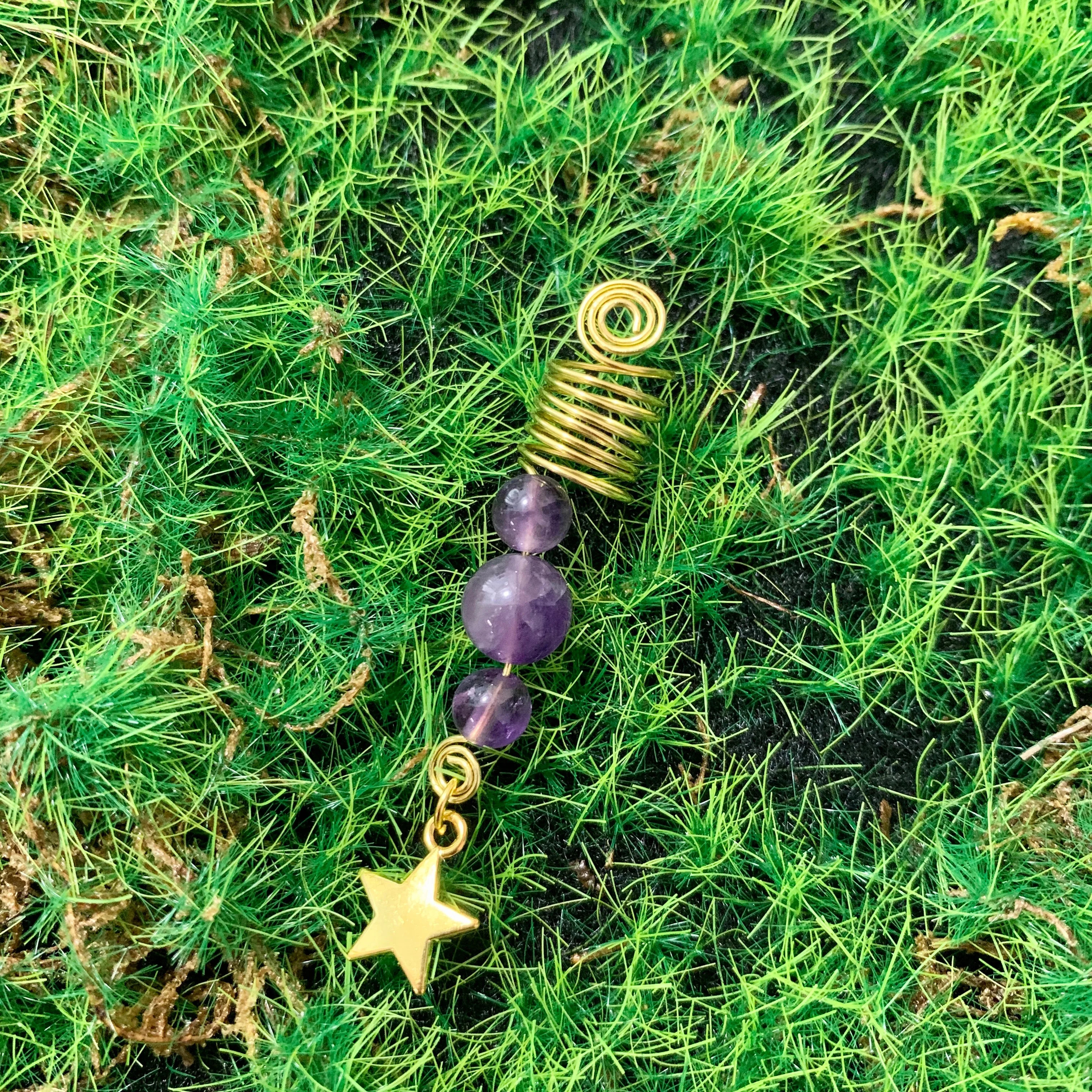 Кольцо для волос с натуральным кристаллом красочные хрустальные бусины плетеные