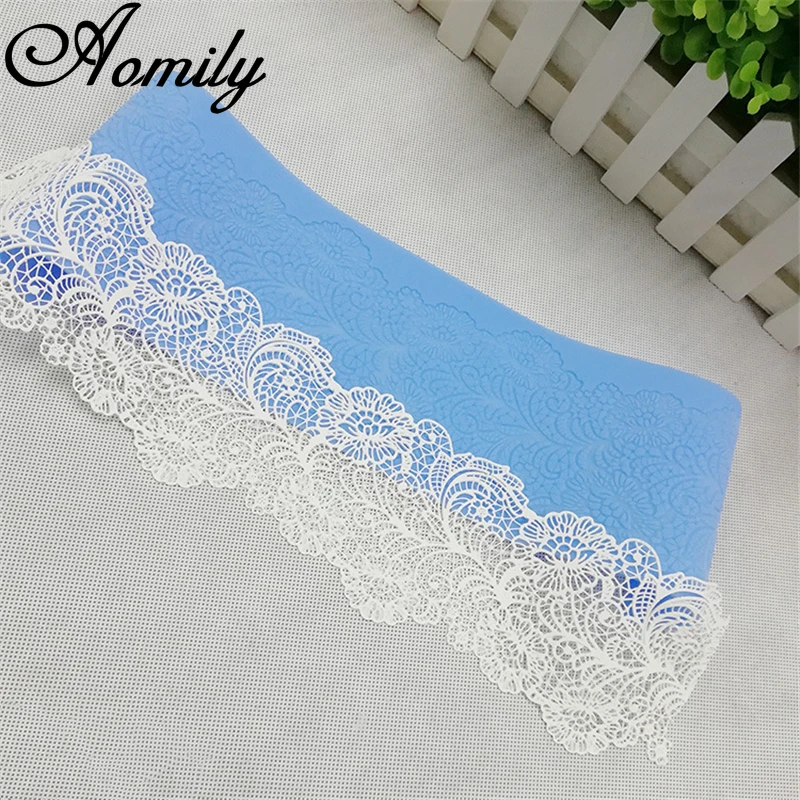 Aomily Flower Lace Mold Wedding Cake Border Fondant Decoration Tools 3D Food Grade Silicone Mat Mould Baking | Дом и сад