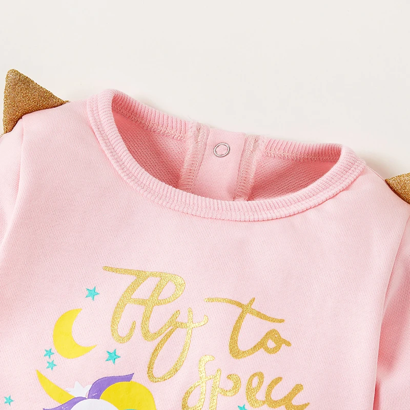 Baby girls clothes Autumn Winter Cartoon Unicorn Boys Girls Clothes baby coat suit Infant Rompers Kids Clothing coats | Мать и ребенок