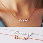 Ожерелья-подвески с именем на заказ для женщин, Индивидуальный Женский чокер из нержавеющей стали, ювелирные изделия, подарок для девушки