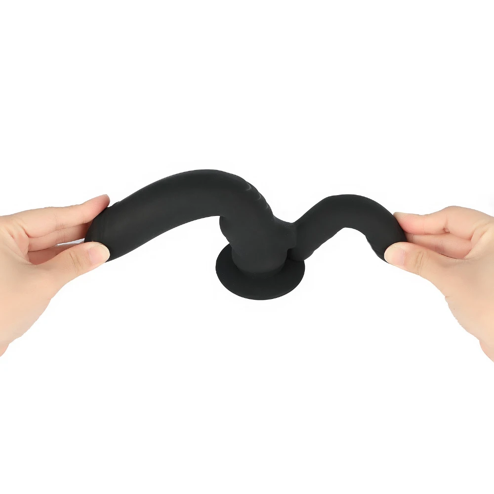 Силиконовый фаллоимитатор с двойной головкой на присоске анальный и пенис для