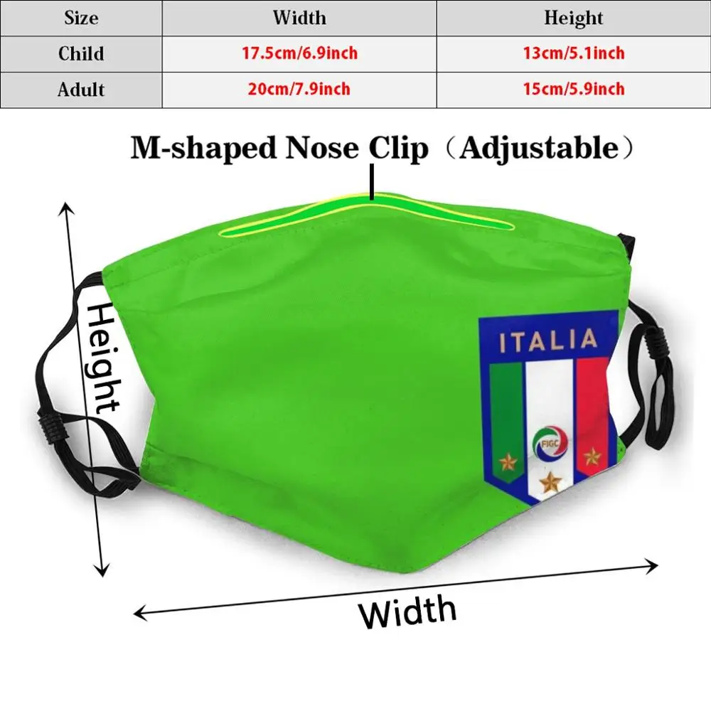 Футбол Евро клуб для взрослых детей Pm2.5 фильтр Сделай Сам маска Италия футбол