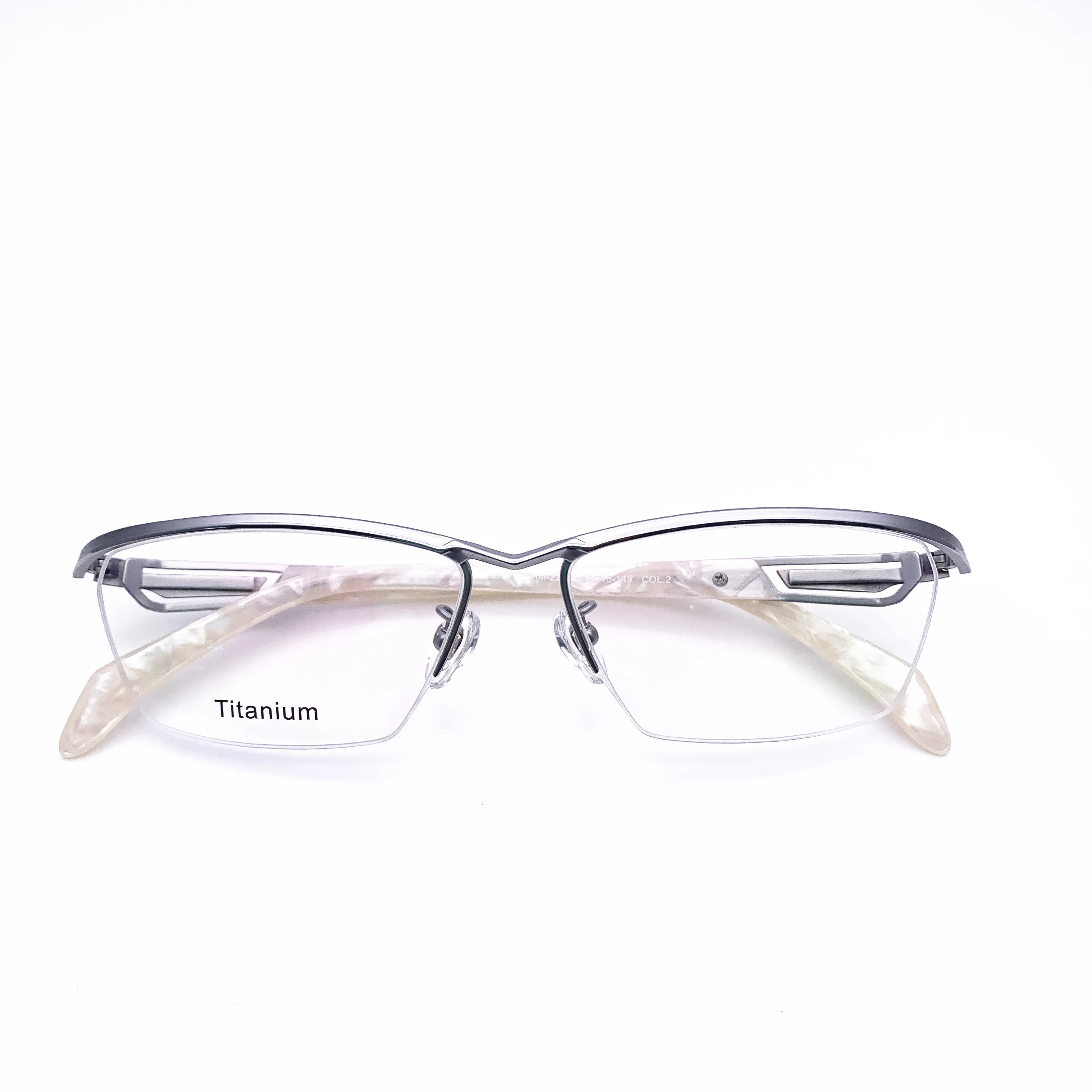 Belight Optical Japan Design Sports Business Titanium Half Rimless Frame Men Big Prescription Eyeglasses  Eyewear MF1215