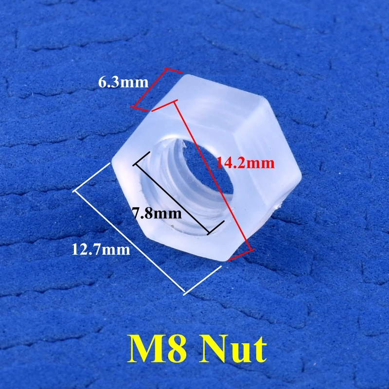 SgooHan пищевой полипропилен шестигранные гайки M5 ~ M16 мм G1/8 