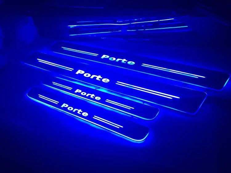 Rqxr Led перемещение двери Накладка для Toyota Spadeporte динамический порога пластина