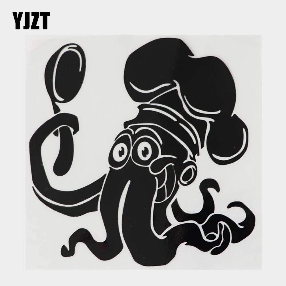 

YJZT 15,2 см × 15,3 см, Виниловая наклейка на автомобиль «Осьминог» в виде морских животных, бампер 18A-0526