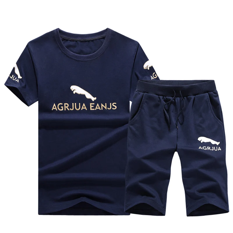 2 шт. новые комплекты футболок Мужская модная толстовка мужские футболки + шорты