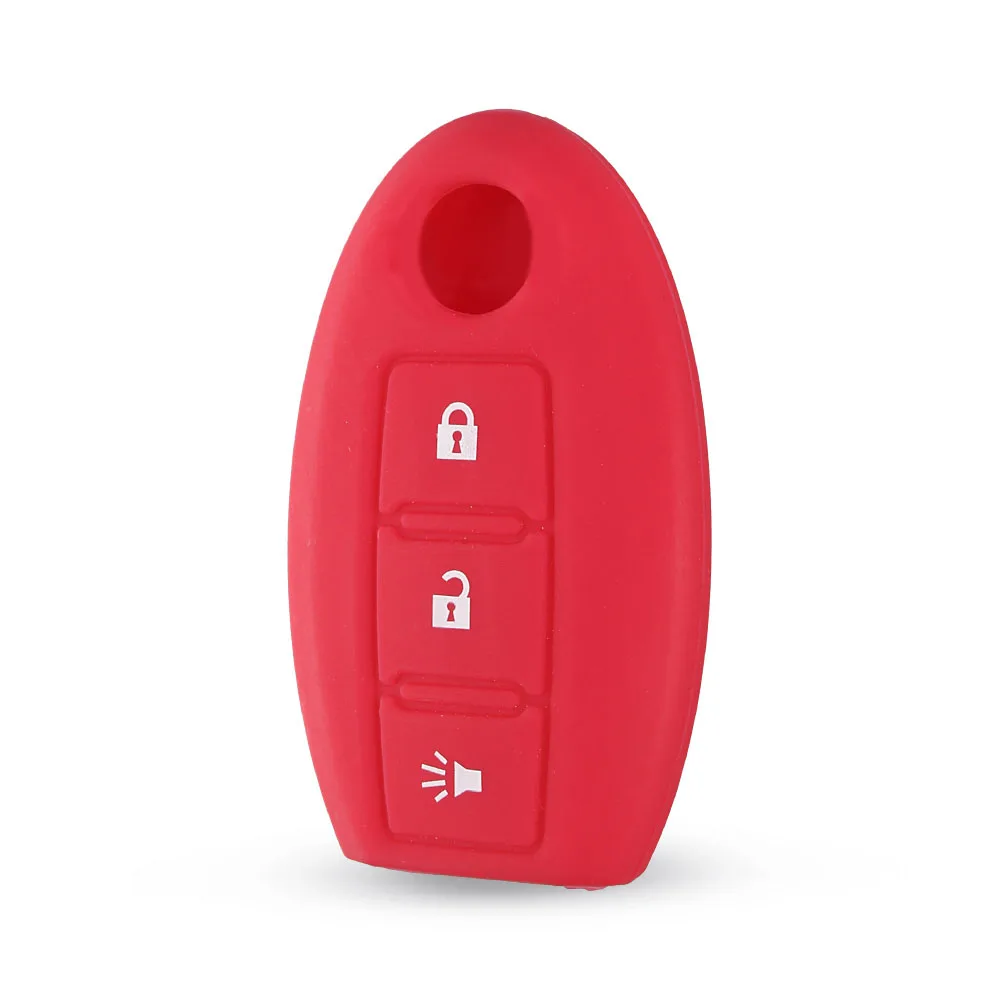 

Силиконовый резиновый чехол для ключей KEYYOU, чехол-брелок с 3 кнопками для Nissan March, Micra, Qashqai Skyline, Juke, Alissa, X-Trail
