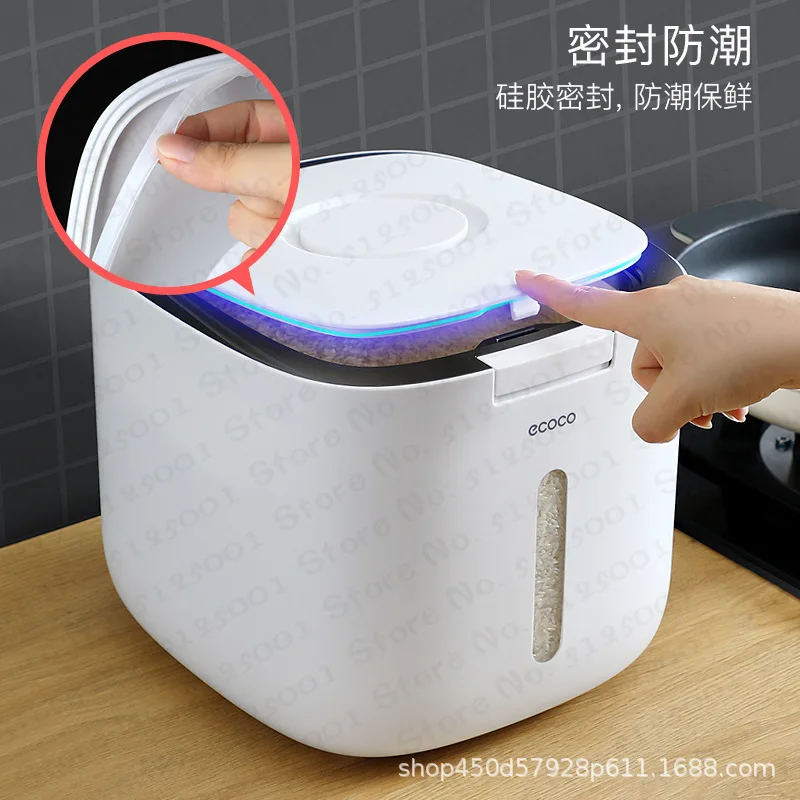 

10KG Kitchen Collection Nano Bucket Insect-proof Moisture-proof Sealed Rice Cylinder Grain Dog Food Household Storage Rice Box