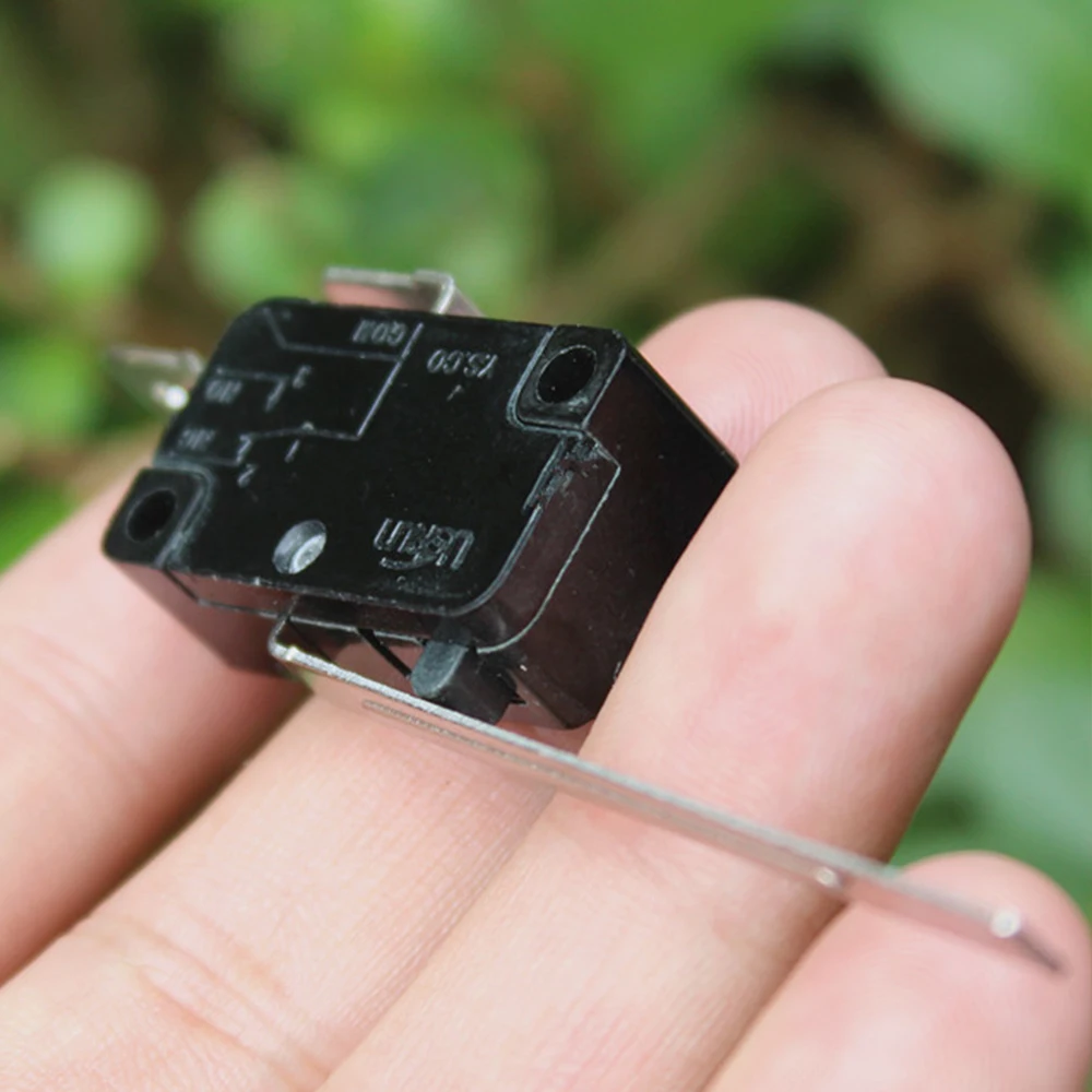 Mini Micro Limit Switch NO 2 Pins PCB Terminals 16A AC 125V 250V Lever Action Push Automatic Control Normally Open Microswitches |