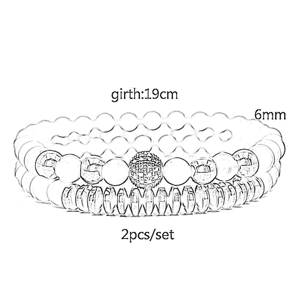2 шт./1 комплект унисекс микро инкрустированные Цирконом стрейч для мужчин и