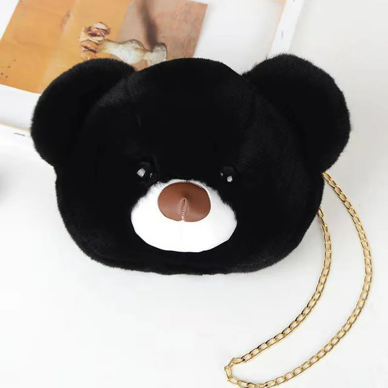 Kawaii Bear сумка, плюшевые сумки, мягкая кукла, чучело, игрушки, 25 см., дикая сумка-мессенджер, сумка на цепочке, подарки для девочек, детский рюкзак DBB001