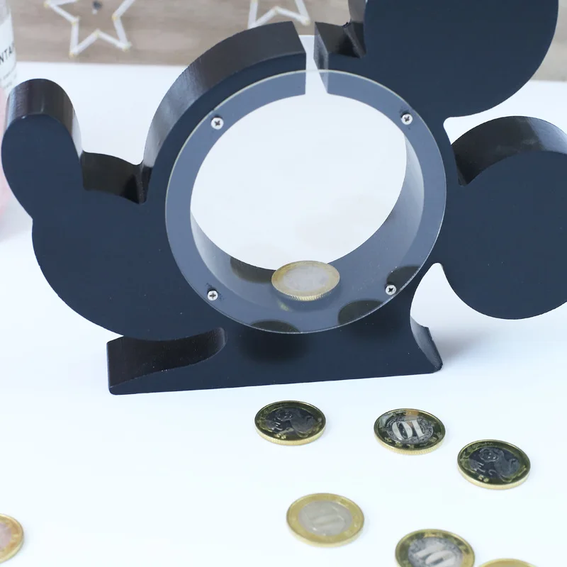 INS мышь копилка деревянная животные для денег Ins скандинавский стиль прозрачная