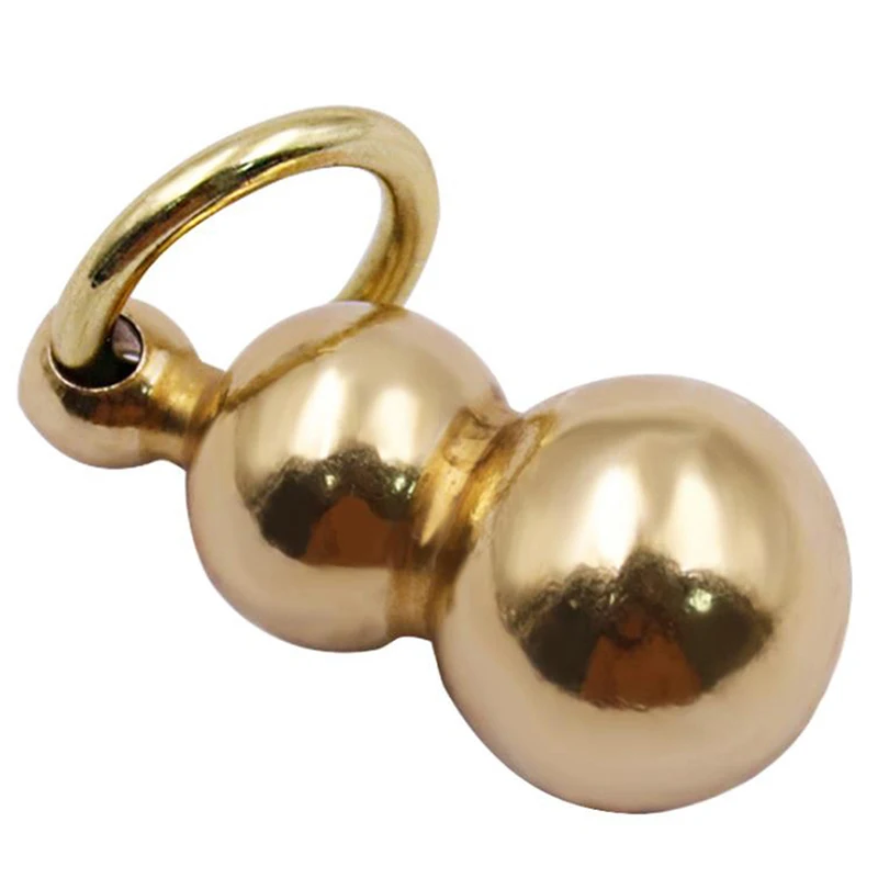 

Цельный латунный брелок для ключей с подвеской в виде тыквы, традиционное китайское украшение, медный брелок