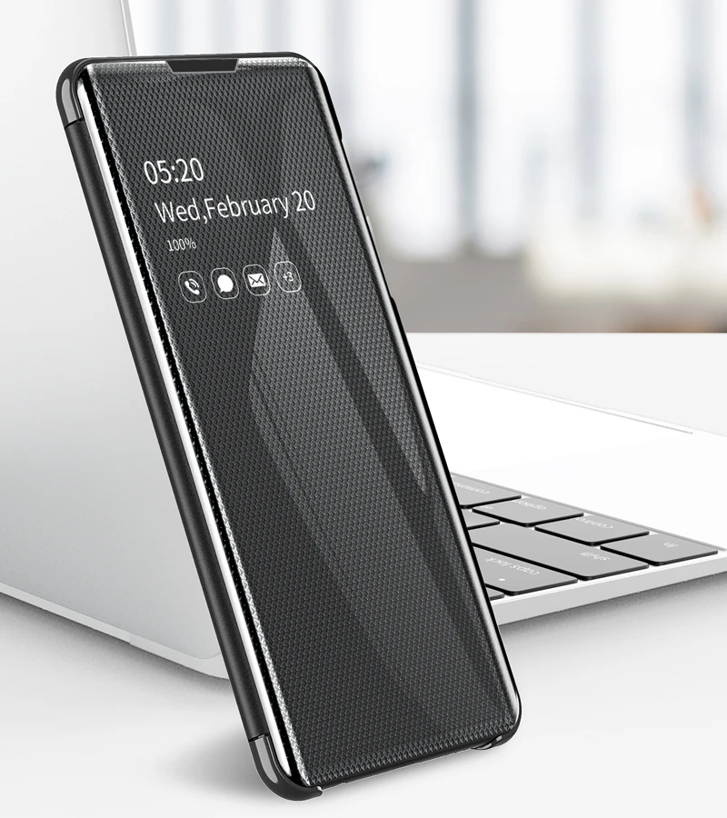 Зеркальный умный флип-чехол для huawei Mate30 20 P30 P20 Pro Lite Honor 9 20i 10i P Smart Plus 2019