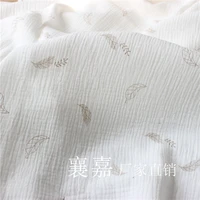 cotton linen crepe double layer seersucker for childrens pajamas cork fabric