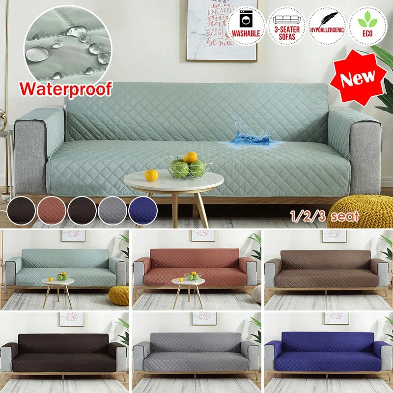 

Waterproof Sofa Cover Single/Twin/Triple Seater Sofa Slipcovers Anti-Skid Dirt-Proof Pet Dog Cushion Mat