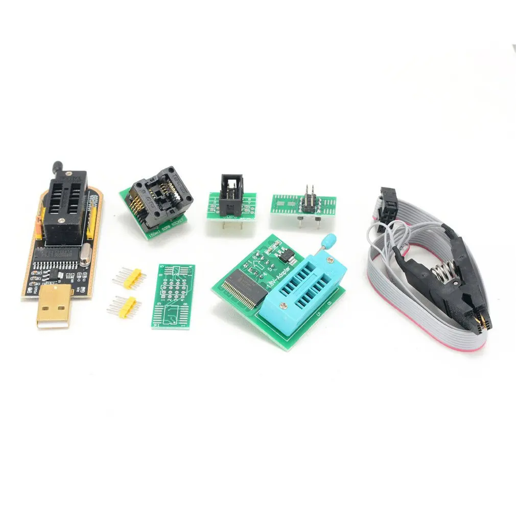 Программист SOIC8 SOP8 тестовый зажим для EEPROM 93CXX/25CXX/24CXX WCH341A Flash BIOS USB 1 8 V адаптер Soic8