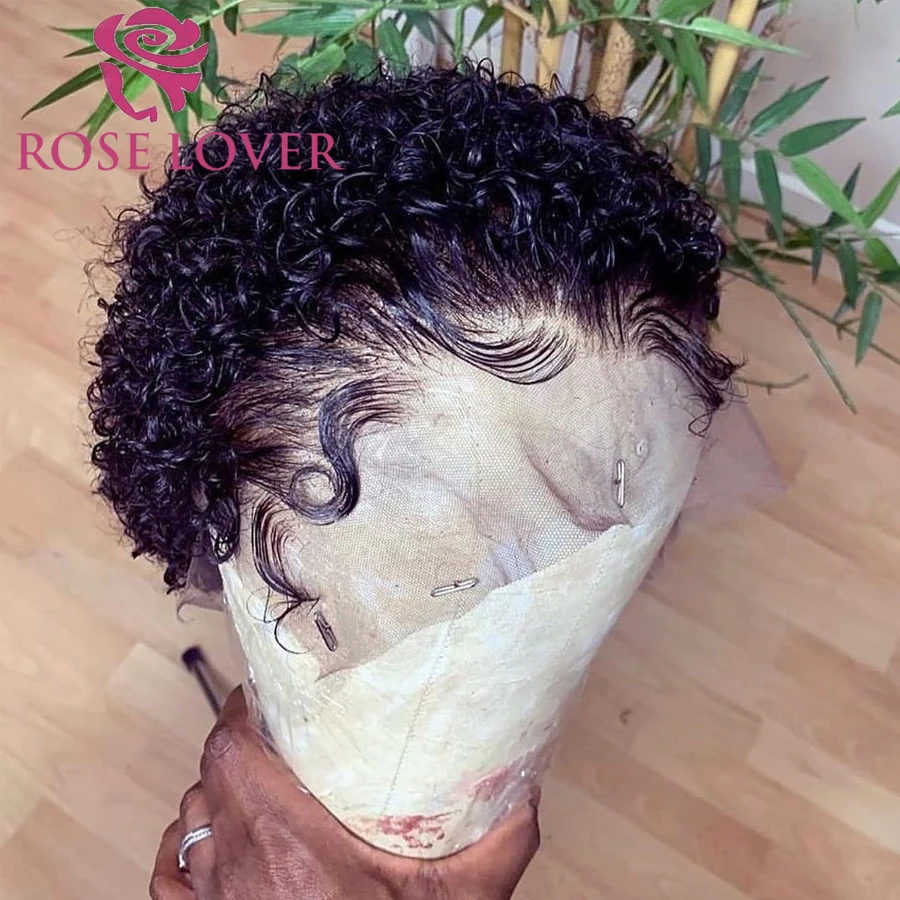 

Short Bob Wig Curly Pixie Cut Wig Human Hair Wigs 4x4 Closure Wig 13x2 Lace Front Wig With Baby Hair Brizilian Hair For Women