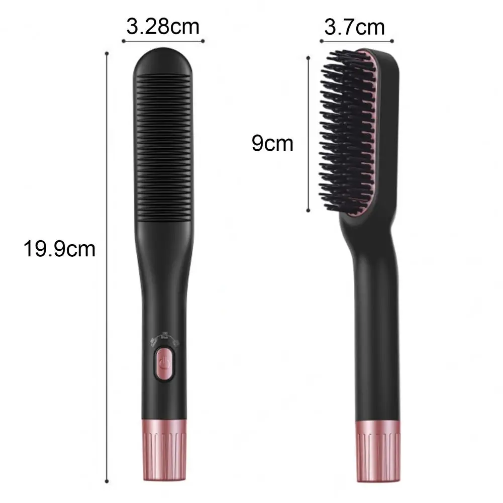 

Women Men Beard Straightener Comb Fast Heating Anti Scald Portable Frizz-Free Silky Electric Straightening Comb