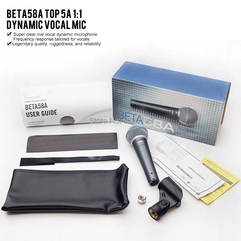 Высококачественный динамический вокальный микрофон для караоке класса А beta 58a 58