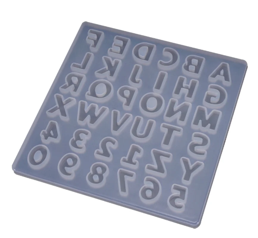 

Epoxy Mold Crafts Souvenir Digital Alphabetic Letter Ornaments Shape DIY Silicone Epoxy Resin Candle Accessories