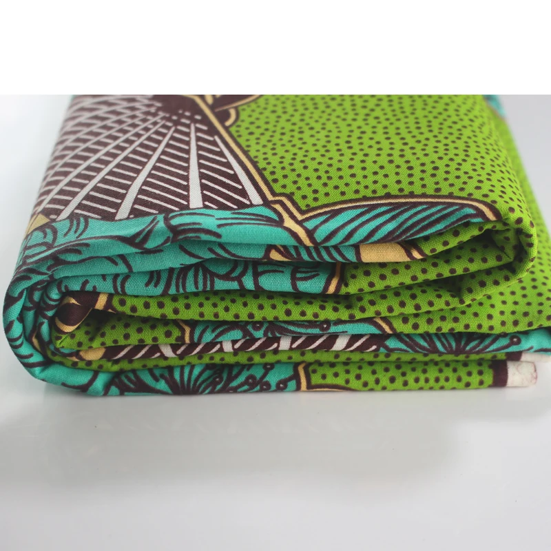Модная африканвечерние Тия в Анкаре 6 ярдов/партия зеленая африканская ткань 100%