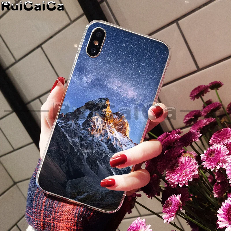 A11 RuiCaiCa зимний Снежный горный Sceneary Мягкий ТПУ чехол для телефона Apple iPhone 8 7 6 6S Plus X XS MAX 5 5S SE XR сотовые телефоны - Цвет: A11