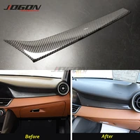 lhd real carbon fiber for alfa romeo giulia 952 2017 2020 car interior passenger side console glove box strip cover trim