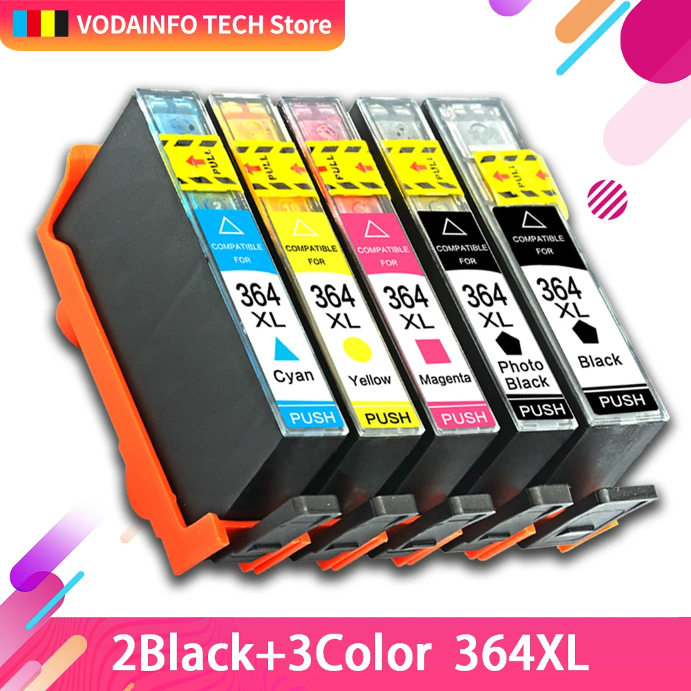 Чернильный картридж QSYRAINBOW 364XL 364 XL совместим с HP Photosmart 5510 5515 6510 B010 B109 B209 Deskjet 3070A для