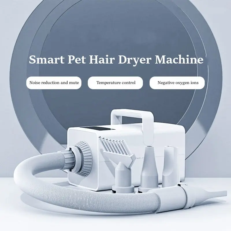 Secador de pelo profesional LED para perros y gatos, soplador de iones negativos, calentador de viento caliente ajustable, potente secador de pelo-0