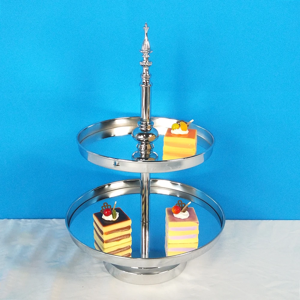 Tobs Гальваническое серебряное свадебное украшение 2 и 3 уровня зеркальная