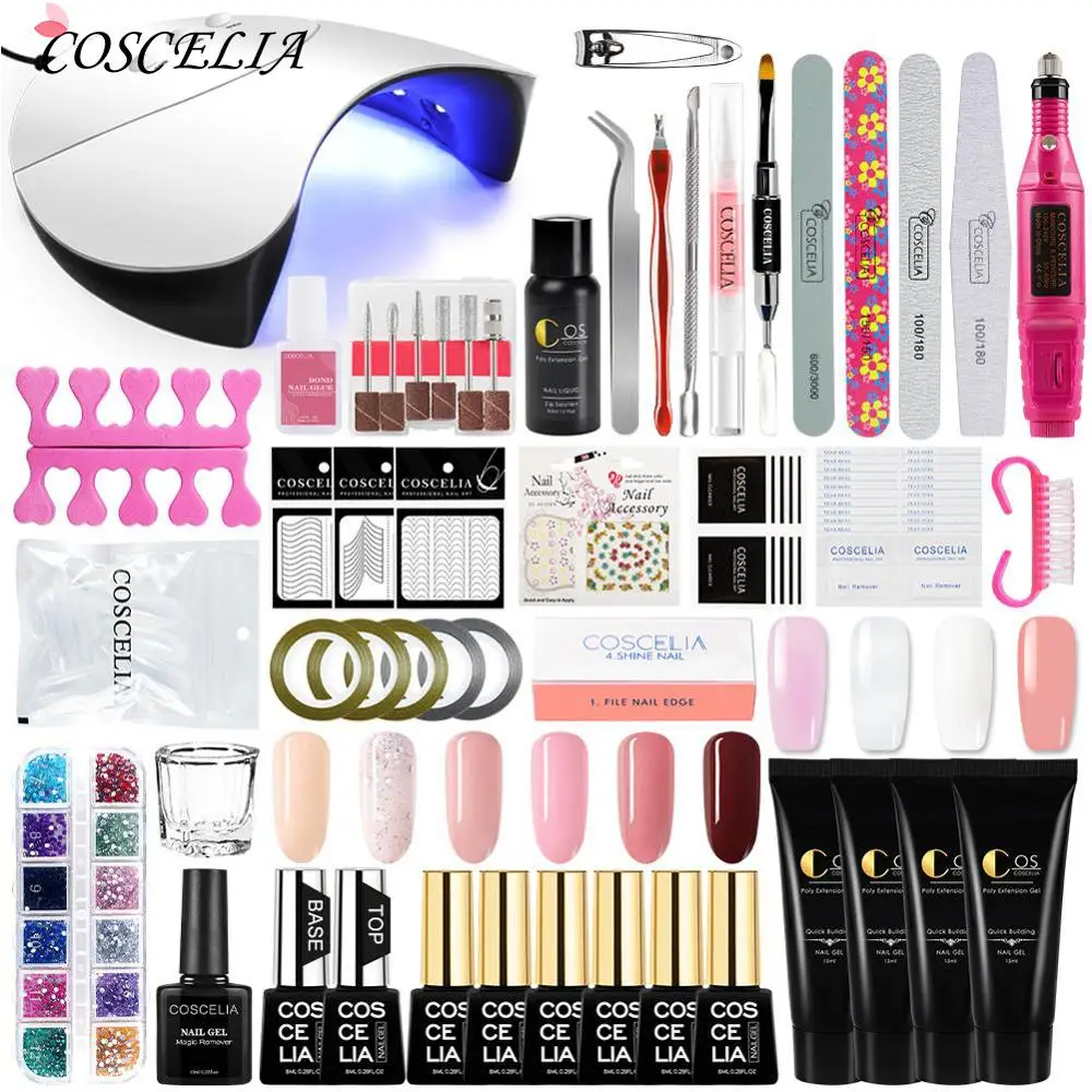 Маникюрный набор для ногтей УФ светильник сушки волос Выдержите гель