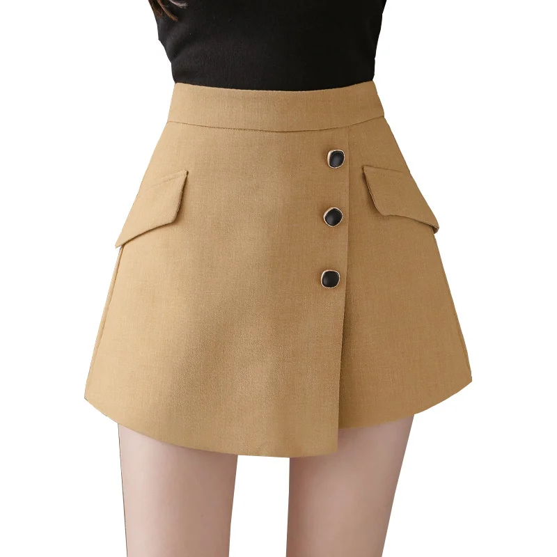 

Early Spring 2021new High Waist Cool Elegant Internet Celebrity Wide Leg Pants Fashion Wardrobe Malfunction Avoiding Irregular
