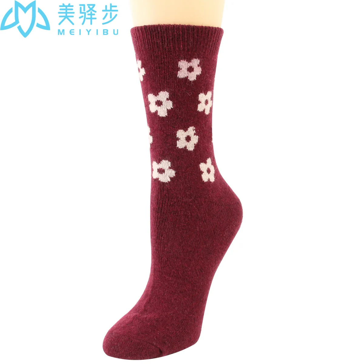 12 Pairs Per Set Factory Wool Socks Winter Wool Stockings Small Flowers Hot Sales Women Wool Socks